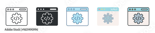 Web Programming Icon Set Multiple Style Collection