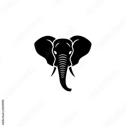  Simple Flat Silhouette  Elephant Icon