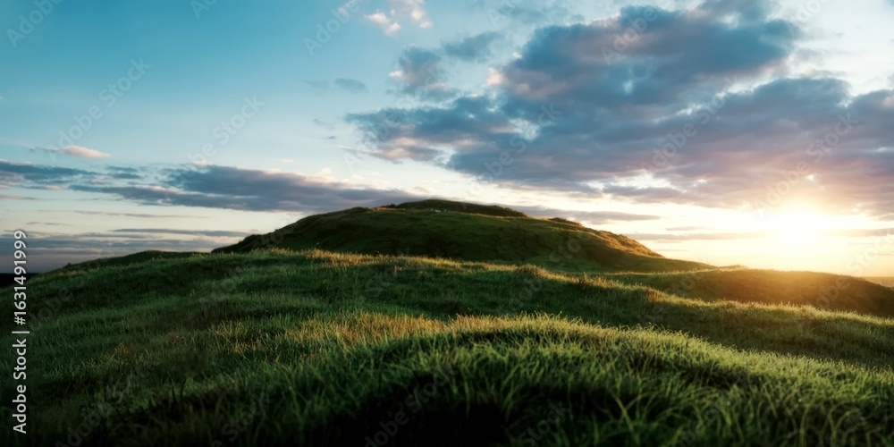 Obraz premium Panoramic view from a cliff of a stunning landscape