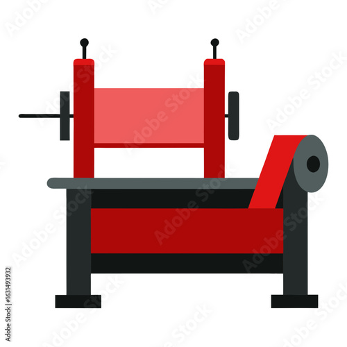 Industrial red belt sander machine with rollers