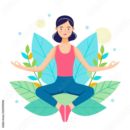 girl in yoga position