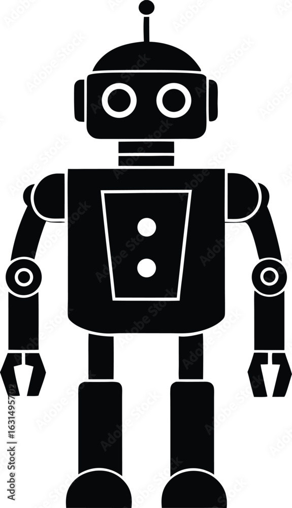 Fototapeta premium robot on white background.eps