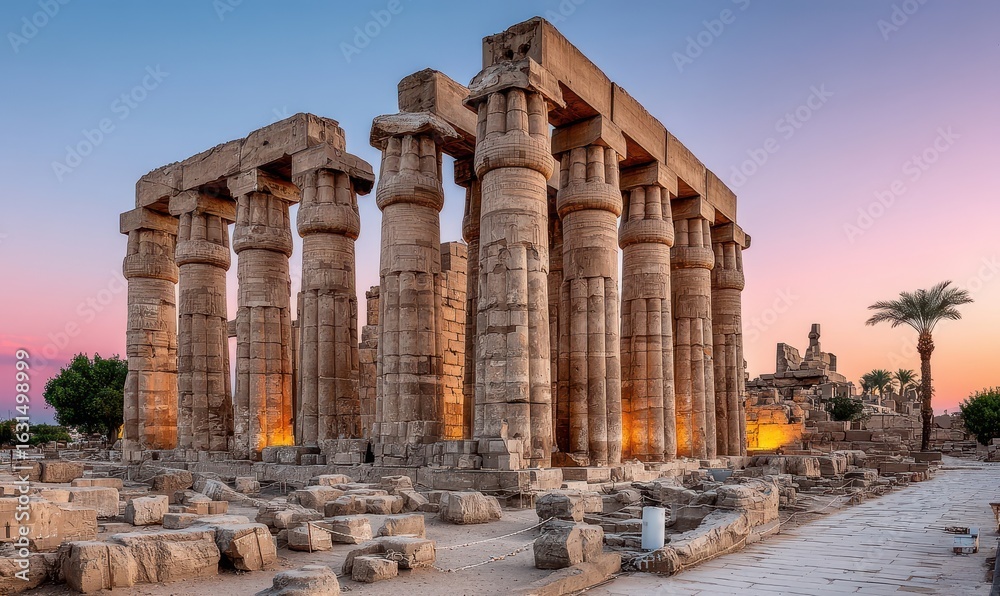 Obraz premium Ancient Ruins at Sunset