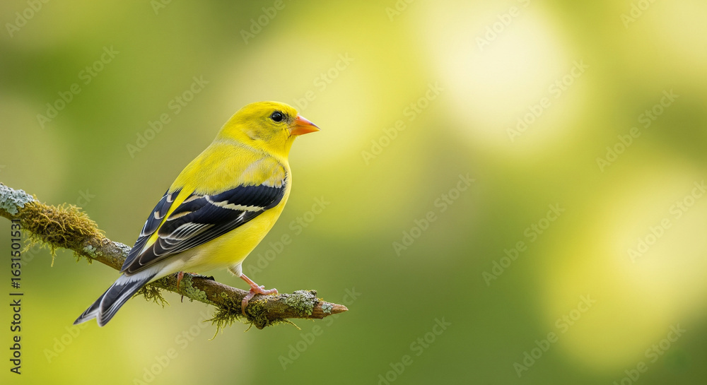 Obraz premium american goldfinch perched on a branch