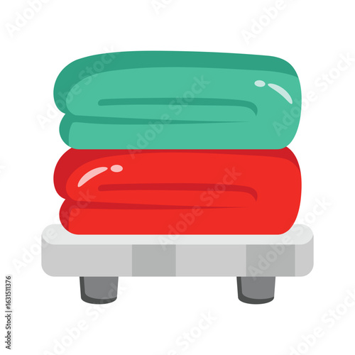 Sleek 3d style icon of neatly folded clothes pile