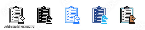 Strategic Planning Icon Set Multiple Style Collection