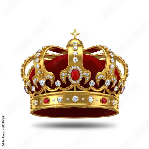 golden crown isolated on white