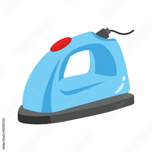 Sleek 3d style icon of steam iron press machine