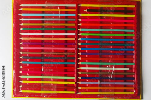 Art set for children's artistic creativity. Colored pencils.