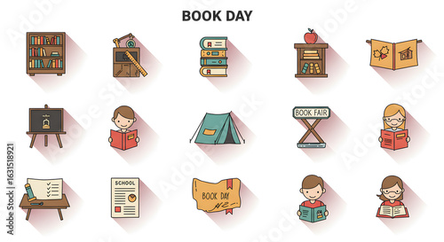 Collection of various digital learning and education icons, including video, mobile, and computer representations.