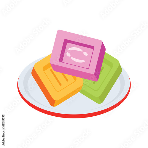 Download our premium 3d style icon of laundry soap bars