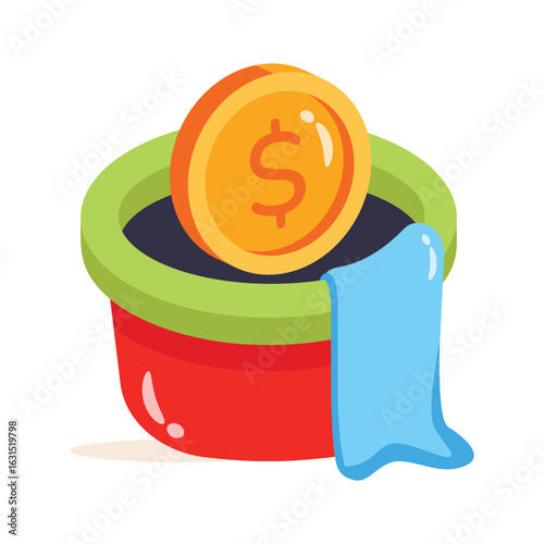 Money laundering icon designed in 3d style
