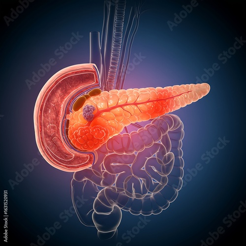  pancreatic inflammation (pancreatitis), showing redness and swelling of the organ
