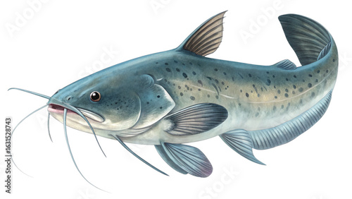 fish on white background