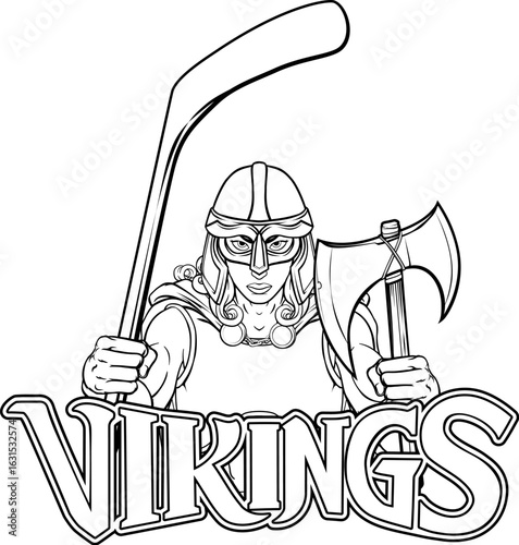 A female viking woman ice h...