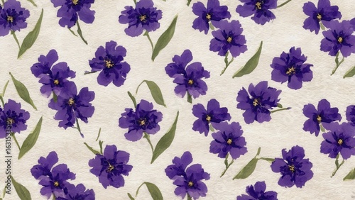 seamless watercolor pattern with violets