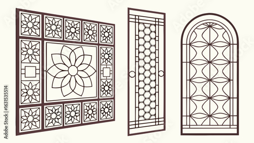 Decorative metal panels laser cut design for architectural elements and home decor applications usage ideas