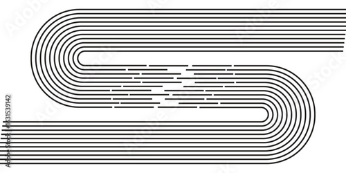 basic, minimal, and dynamic shape ideal for tech backgrounds, branding, or digital layouts. vector illustration