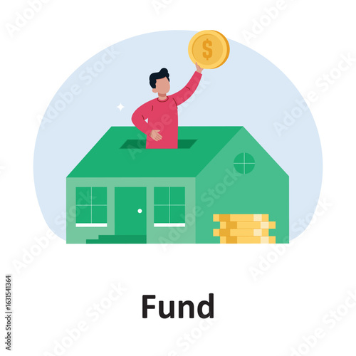 Fund Vector Illustration which can easily edit or modify