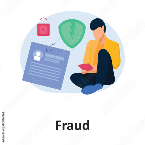 Fraud  Vector Illustration which can easily edit or modify
