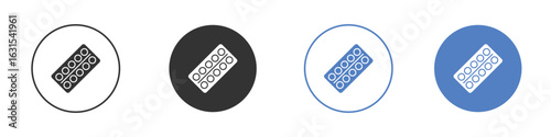 Pill blister pack icon symbol. Quality design element.