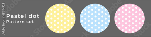 パステルドットの背景パターンセット