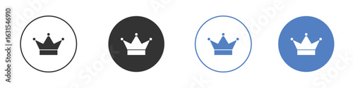 Crown icon symbol. Quality design element.