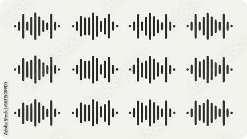 3d icon of sound wave patterns isolated on white background
