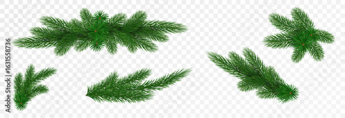 Christmas garland на transparentном pozadí. Vector frame for banners, posters, карты. Christmas realistic winter theme, vector, png.	
