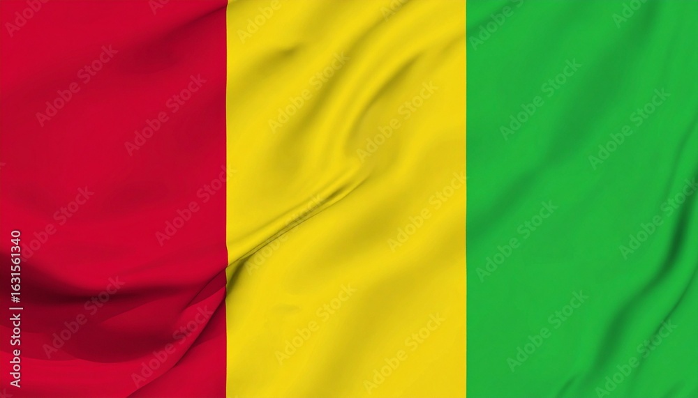 Fototapeta premium Waving Flag of Guinea