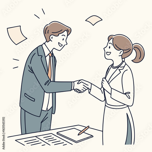 business people shaking hands