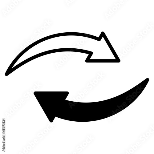 Interchange outline mixed icon