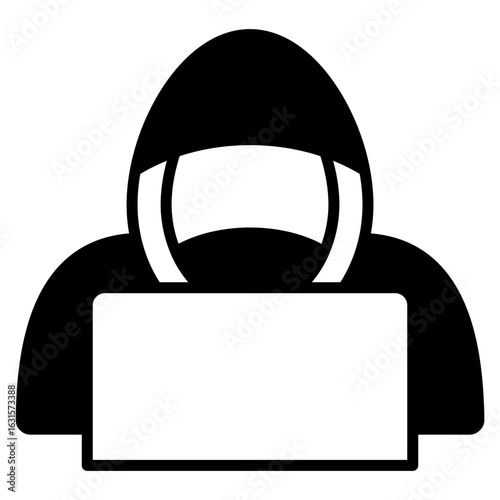 Hacker outline mixed icon