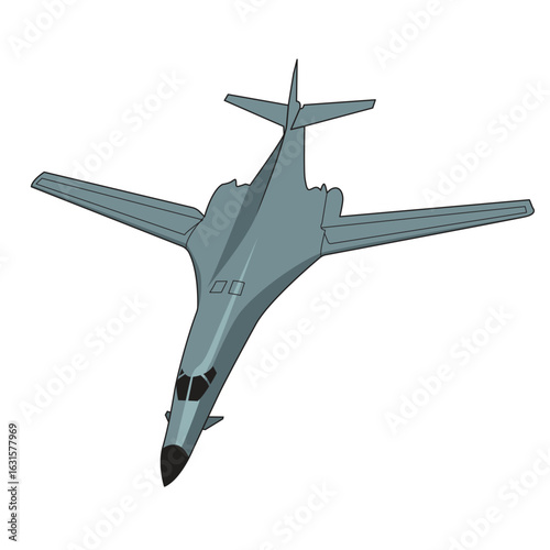 B1 Lance bomber air plane vector art