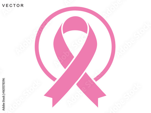 Breast cancer awareness ribbon, Pink ribbon vector icon set, cancer awareness icon, symbol, logo design, Vector Illustration