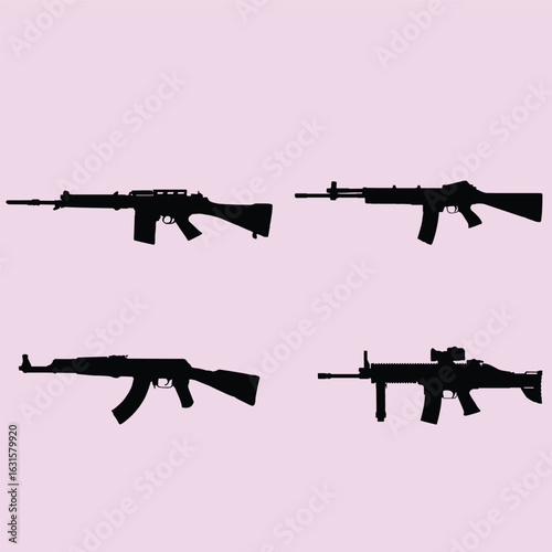 assault rifle vector illustration