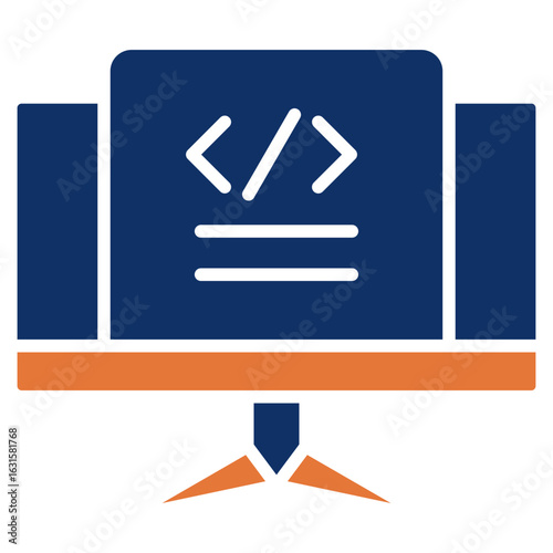 Coding solid color icon