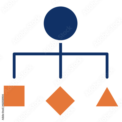 Algorithm solid color icon