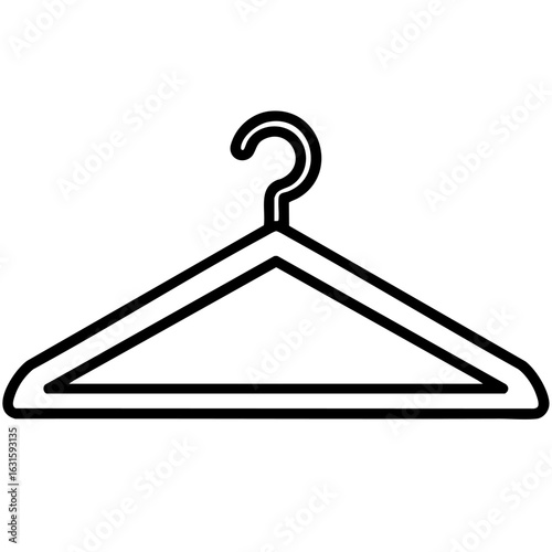 Wooden clothes hanger. Classic clothes hanger design for wardrobe organization. Simple clothes hanger concept for fashion blogs and online stores.