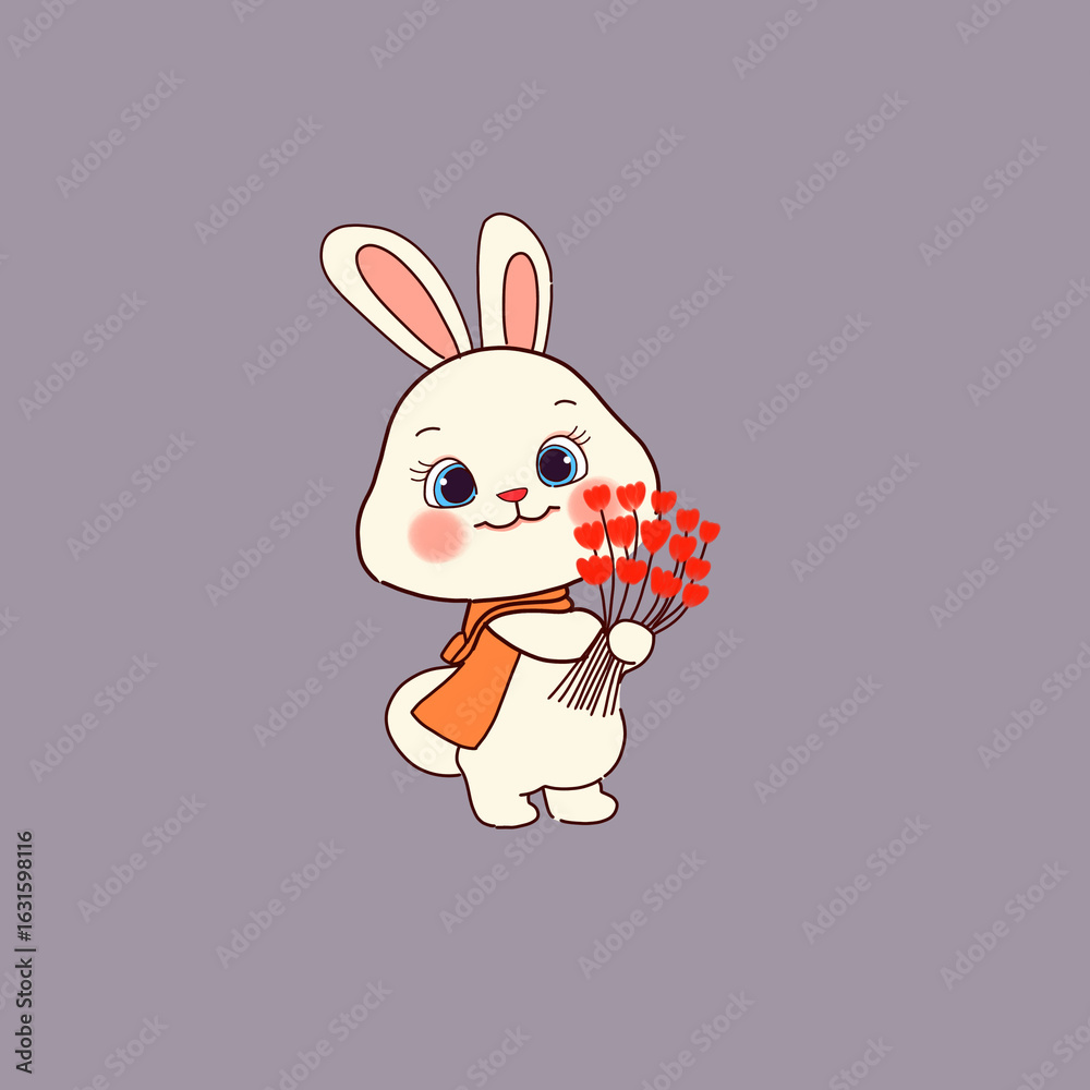 Fototapeta premium easter bunny with egg