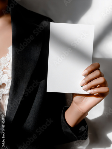 4x6 Invitation Card Mockup In Hand