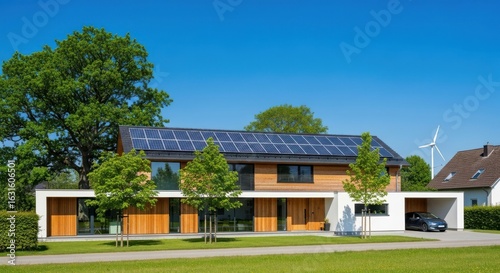 Modern Minimalist White House Solar Panels
