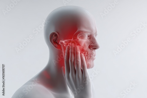 x-default Man Suffering from Severe Jaw Pain
