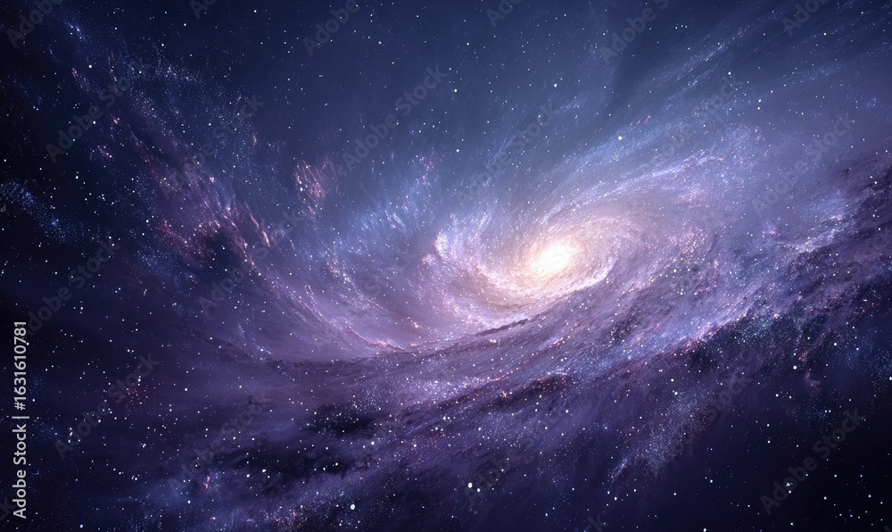 Naklejka premium Spiral galaxy in deep space