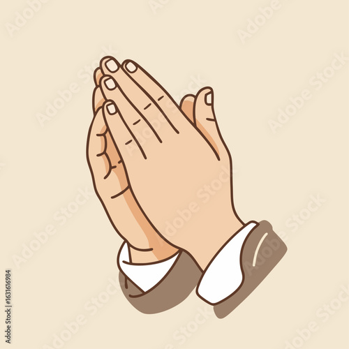 Hand gestures in praying pose. Hand gestures of praying, expressing faith and hope, in religious or spiritual expression. Hand gestures for praying can be for use in personal and commercial projects.
