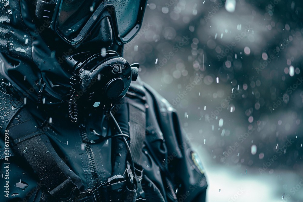 Fototapeta premium Image of cosmonaut in a protective spacesuit made generative AI technology