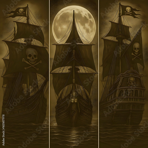 Moonlit Curse: The Black Pearl in Shadows