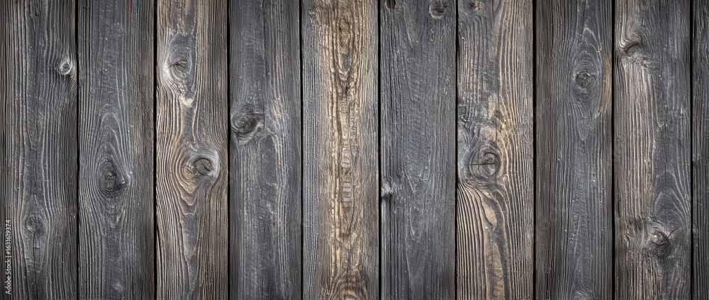 Naklejka premium Textured gray-brown wooden planks