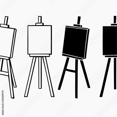 artist easel with canvas