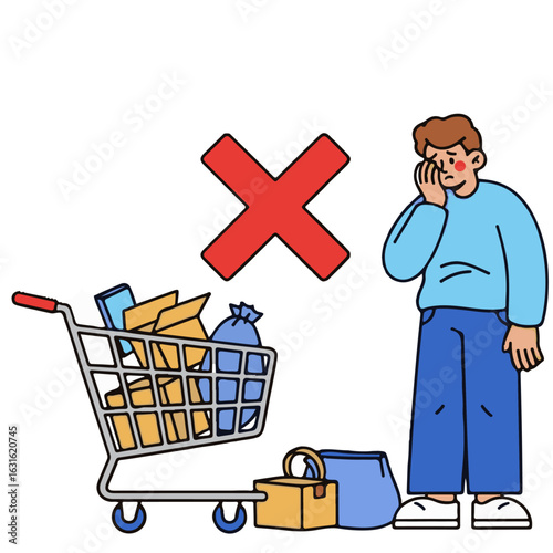 Unsuccessful Shopping and Frustrated Customer